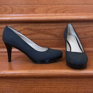 Gray Nine West high heels